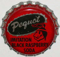 Vintage soda pop bottle cap PEQUOT BLACK RASPBERRY indian Glastonbury Conn cork