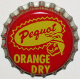 Vintage soda pop bottle cap PEQUOT ORANGE DRY indian pictured cork new old stock