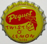 Vintage soda pop bottle cap PEQUOT TWIST O LEMON Glastonbury Conn cork unused