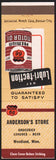 Vintage matchbook cover PHILLIPS 66 Motor Oil gas Andersons Woodland Minnesota