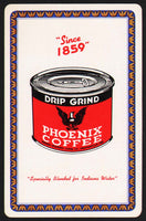 Vintage playing card PHOENIX COFFEE key wind tin pictured Hoosier Indianapolis