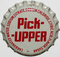 Vintage soda pop bottle cap PICK UPPER red and white cork lined new old stock