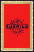 Vintage playing card PILOT FREIGHT CARRIERS INC red background Winston Salem NC
