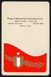 Vintage single playing card PIQUA WINDOW CLEANING CO Don't Cuss Phone 728 Ohio