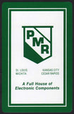 Vintage playing card PMR Electronic Components green Kansas City Cedar Rapids