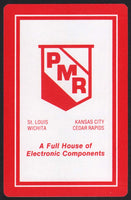 Vintage playing card PMR Electronic Components red St Louis Wichita Cedar Rapids