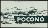 Vintage label POCONO shoe box mountains pictured unused new old stock n-mint+