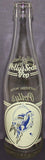 Vintage soda pop bottle POLLYS SODA POP blue parrot pictured Independence MO