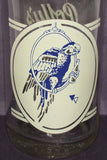 Vintage soda pop bottle POLLYS SODA POP blue parrot pictured Independence MO
