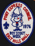 Vintage Boy Scout patch PONY EXPRESS COUNCIL 1976 East Hills Mall St Joseph MO