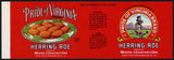 Vintage label PRIDE OF VIRGINIA Herring Roe Mundy Point Northumberland VA n-mint+