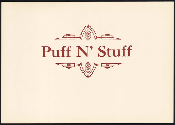 Vintage label PUFF N' STUFF cigar box inner unused new old stock n-mint+ condition