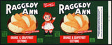 Vintage label RAGGEDY ANN Orange and Grapefruit doll pictured Chicago n-mint+