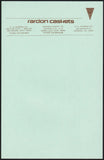 Vintage note sheet RARDON CASKETS Delaware Massillon Ohio Donora PA unused n-mint+