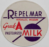 Vintage milk bottle cap RE PEL MAR Pasteurized Versailles Missouri unused condition