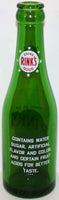 Vintage soda pop bottle RINKS DRINKS 7oz green glass 1961 Beardstown ILL n-mint