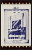 Vintage single playing card ROST Indiana Leading Jeweler Since 1886 Indianapolis
