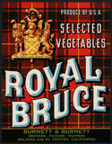 Vintage label ROYAL BRUCE Vegetables Do Well crest Burnett Salinas El Centro CA