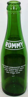 Vintage soda pop bottle RUMMY Grapefruit Drink dated 1963 7oz green glass n-mint