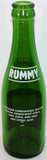 Vintage soda pop bottle RUMMY Grapefruit Drink dated 1963 7oz green glass n-mint