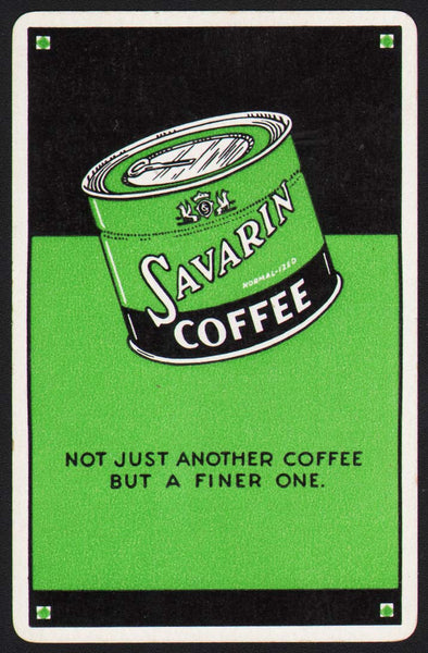 Vintage playing card SAVARIN COFFEE key wind tin pictured Schonbrunn New York NY