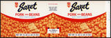 Vintage label SAXET Pork And Beans HLH Products Dallas Texas new old stock n-mint+