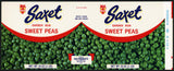 Vintage label SAXET Sweet Peas pictured HLH Products Dallas Texas unused n-mint+