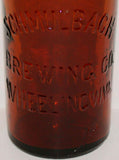Vintage beer bottle SCHMULBACH BREWING embossed amber blob top quart Wheeling WV