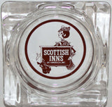 Vintage glass ashtray SCOTTISH INNS woman and dog pictured excellent++ condition