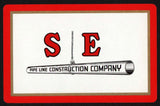 Vintage single playing card S E PIPE LINE CONSTRUCTION red Santa Fe Springs CA