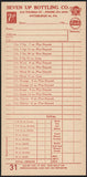 Vintage receipt SEVEN UP BOTTLING Hires Root Beer Orange Crush 1960s Pittsburgh