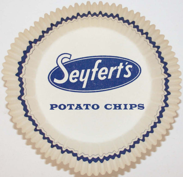 Vintage paper dish SEYFERTS POTATO CHIPS unused new old stock n-mint condition