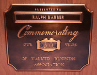 Vintage sign SHELL gas oil Award of Merit wood and metal 30 Years Ralph Barber