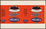 Vintage box wrapper SHURFINE BRAND PRUNES dated 1935 National Grocers Chicago ILL