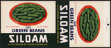 Vintage label SILOAM Green Beans Allen Canning Siloam Springs Arkansas n-mint+