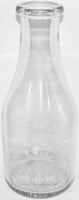 Vintage milk bottle SNEE BROS 1940 embossed quart TREQ Clairton Pennsylvania