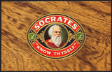 Vintage label SOCRATES Know Thyself cigar box inner philosopher embossed n-mint+