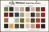 Vintage brochure TRU-TEST SUPREME Woodsman Solid Color Stains with chips n-mint