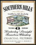 Vintage label SOUTHERN HILLS Kentucky Whiskey steamboat Reliance Wine Meadowlawn