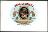 Vintage label SPANISH KNIGHT picture cigar box inner Bendixen Peck Syracuse NY