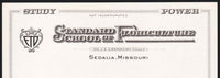Vintage letterhead STANDARD SCHOOL of FLORICULTURE FTD Dr Cannaday Sedalia MO