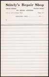 Vintage receipt STITELYS REPAIR SHOP Truck Wagon 1930s Phone 370 Oskaloosa Iowa