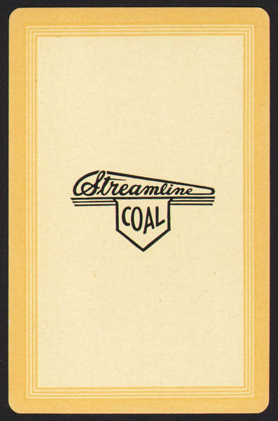 Vintage playing card STREAMLINE COAL picturing their logo St Louis Missouri