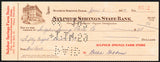 Vintage bank check SULPHUR SPRINGS STATE BANK pictured dated 1959 Texas excellent++