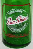 Vintage soda pop bottle SUN-SHINE Beverages green glass 7oz Iowa City IA n-mint