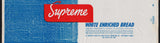 Vintage bread wrapper SUPREME WHITE American Stores 1957 Philadelphia PA unused