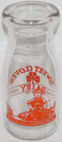 Vintage milk bottle SWEET CLOVER DAIRY boy pictured pyro half pint De Pere Wisconsin