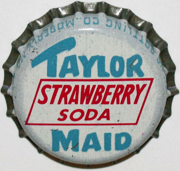 Vintage soda pop bottle cap TAYLOR MAID STRAWBERRY cork 7 Up Moberly Missouri