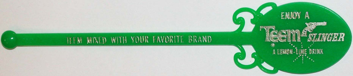 Vintage swizzle stick TEEM SLINGER Lemon Lime Pepsi Cola gun pictured ...