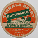 Vintage milk bottle cap TENNALA DAIRY Buttermilk farm pictured Montgomery Alabama